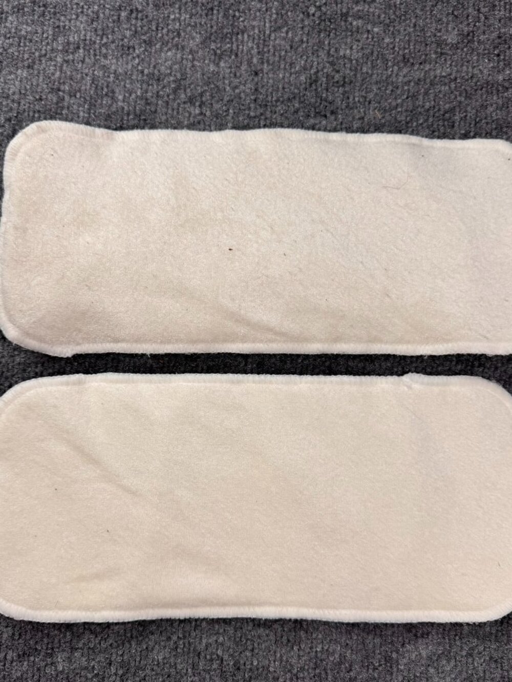 nora's nursery bamboo cloth diaper inserts lot of 2 microfiber white 13x5.5 inch